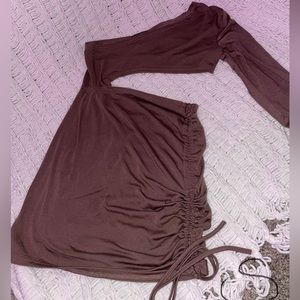 One shoulder dress, tight fit